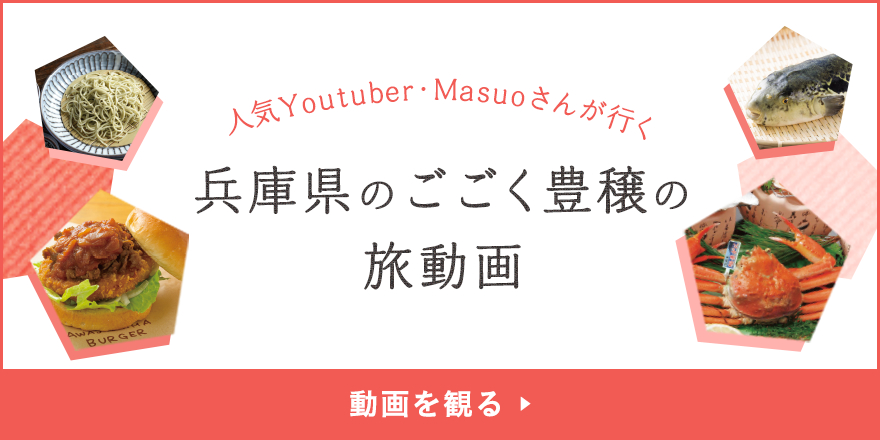人気Youtuber・Ｍasuoさんが行く兵庫県のごごく豊穣の旅動画