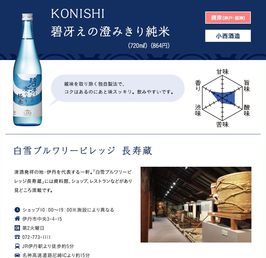 KONISHI 碧冴えの澄みきり純米