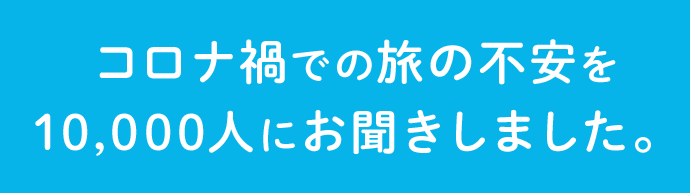 コロナ禍での旅の不安を10,000人にお聞きしました。