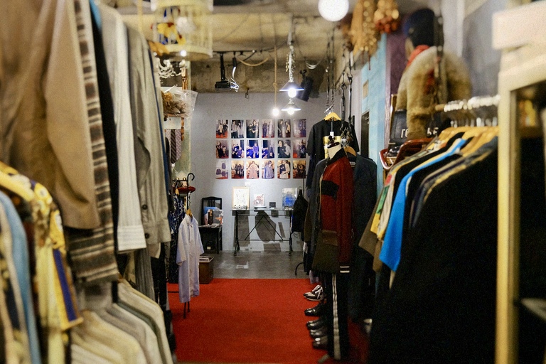 The interiors of the select vintage store 'Tanagocolotus' on Otsunaka-dori 