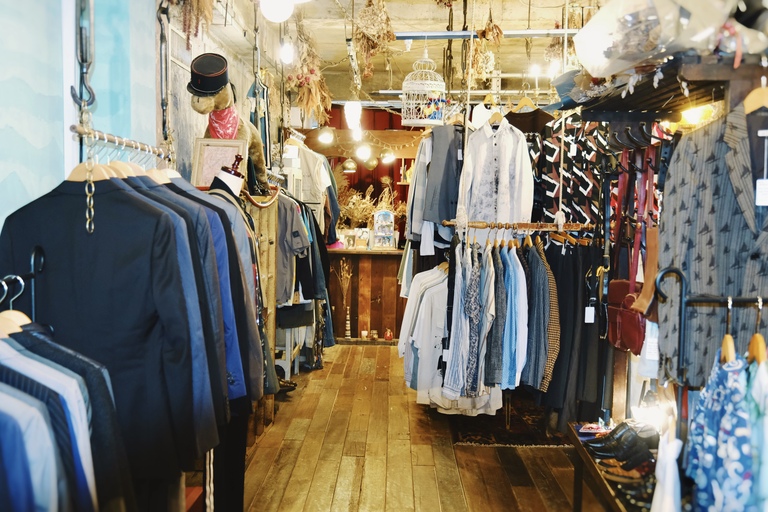 The interiors of the select vintage store 'Tanagocolotus' on Otsunaka-dori 