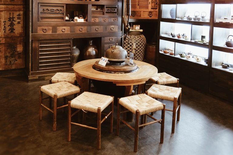 ขายทั้งชาญี่ปุ่นของกาแฟที่วิหาร smelling 