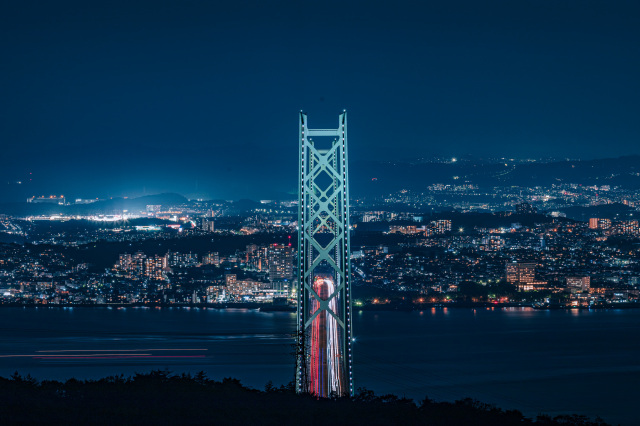 明石海峡大橋（夜景）-2