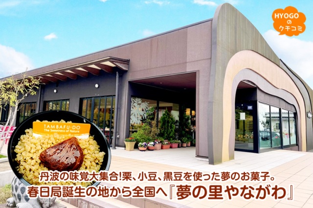 丹波の味覚大集合!栗、小豆、黒豆を使った夢のお菓子。春日局誕生の地から全国へ『夢の里やながわ』