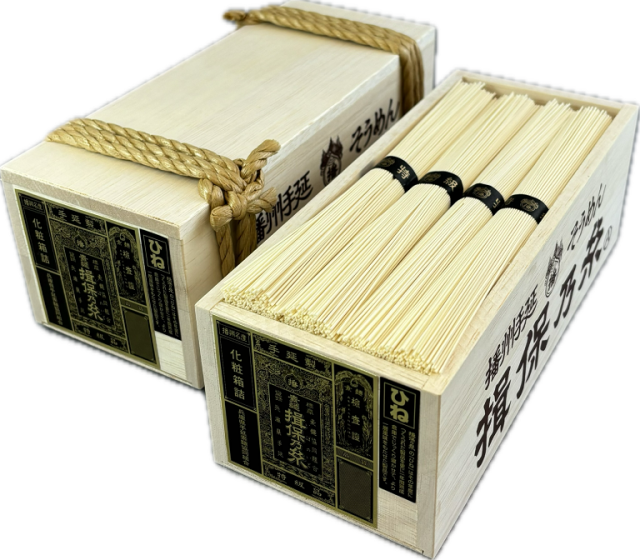 手延素麺揖保乃糸 ひね特級ミニ木箱（兵庫県手延素麺 協同組合）