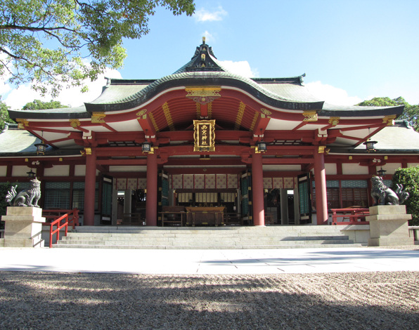 西宮神社と社内の嘉永橋・瑞寶橋