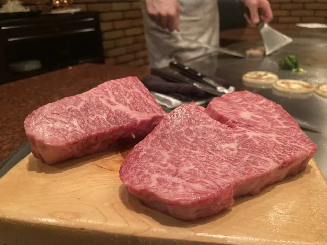 Enjoy the finest quality of Kobe beef at Beef Steak Kawamura Teppanyaki Restaurant