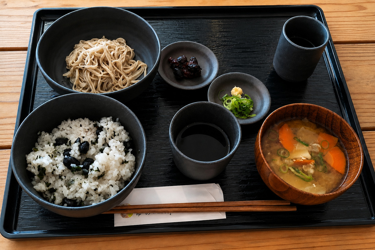 「ゆめの樹」自慢の黒豆定食