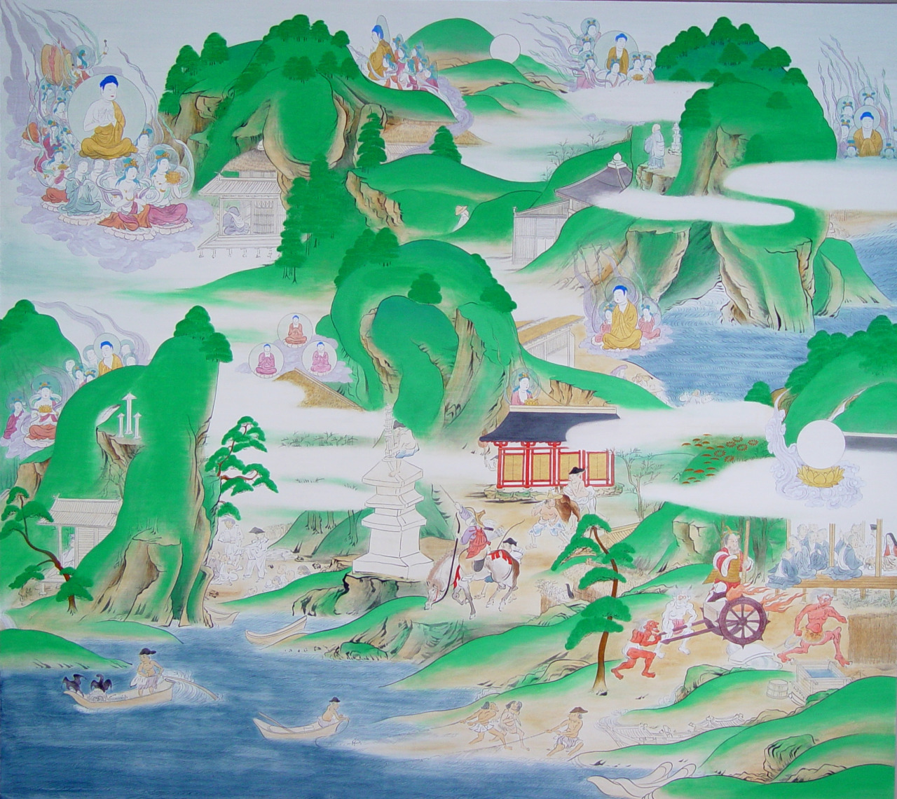 九品来迎図(復元模写)