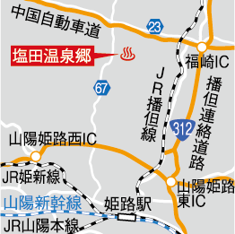 塩田温泉郷マップ